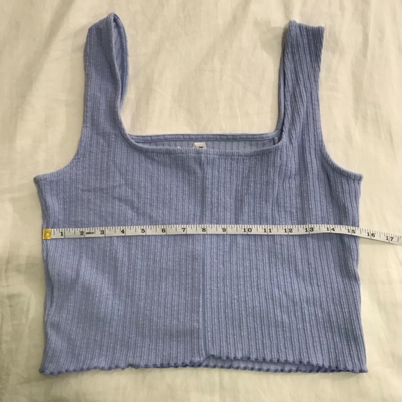 NWOT Roxy Purple Cotton Blend Rib Knit Tank Top L Cropped - Picture 2 of 6